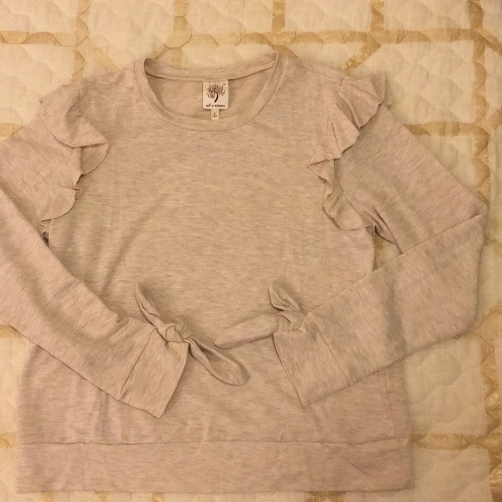 NWOT self-esteem ruffled sleeved top, size large